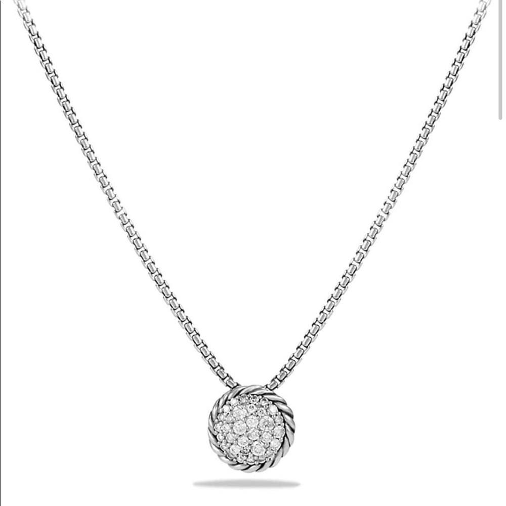 David Yurman Pavé Petite Pendant Necklace with Diamonds